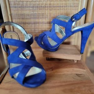 Cobalt blue platform sandles  Style & Co sz9